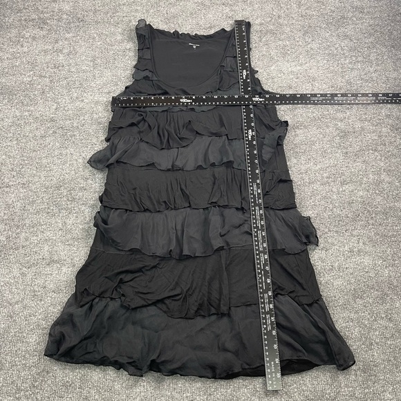 Garnet Hill Dress Womens Small Black Jersey Knit Tiered Ruffle Sleeveless Hemmed - Picture 4 of 9